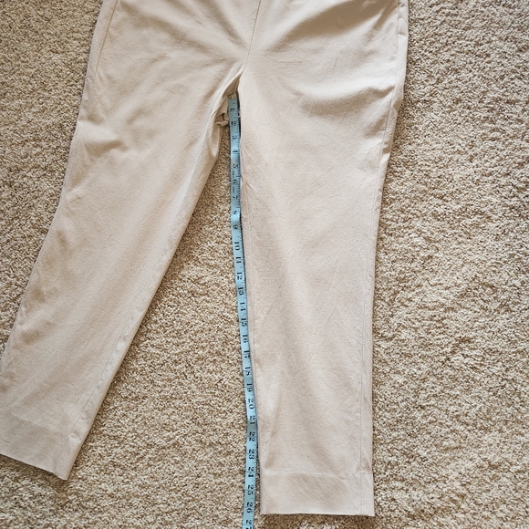 Soft Surroundings Supurla straight ankle pants Size Large Color khaki - Picture 8 of 11